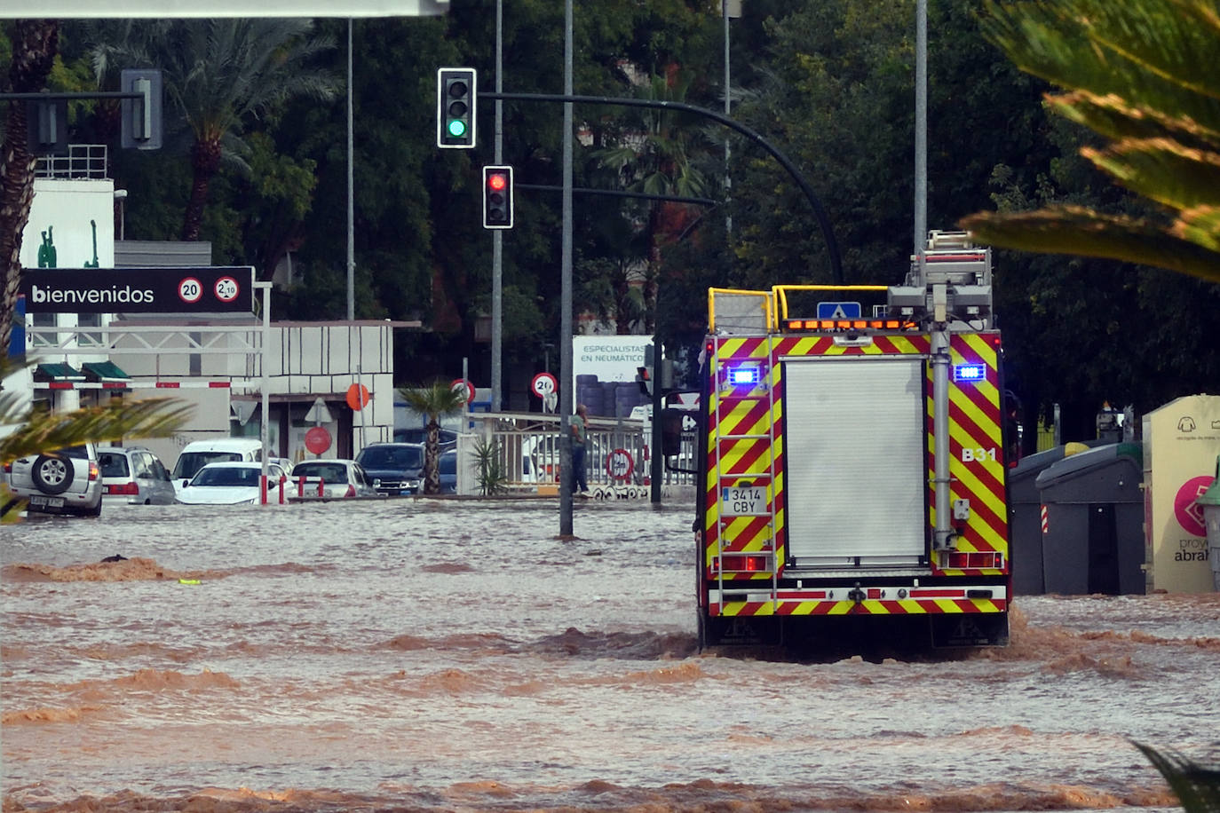 Las inundaciones por la lluvia en Murcia, en imágenes