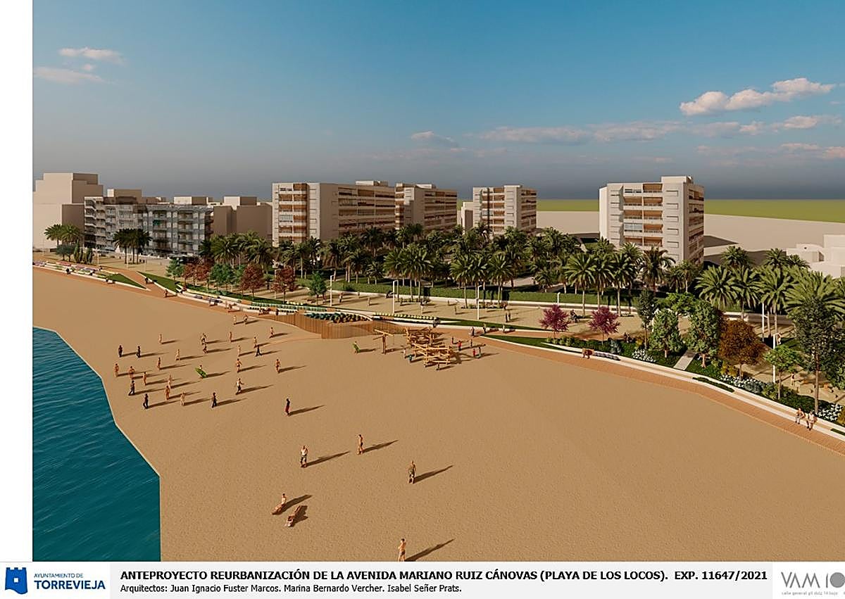 Imagen secundaria 1 - Recreaciones presentadas como anteproyecto de reforma de la playa de Los Locos.