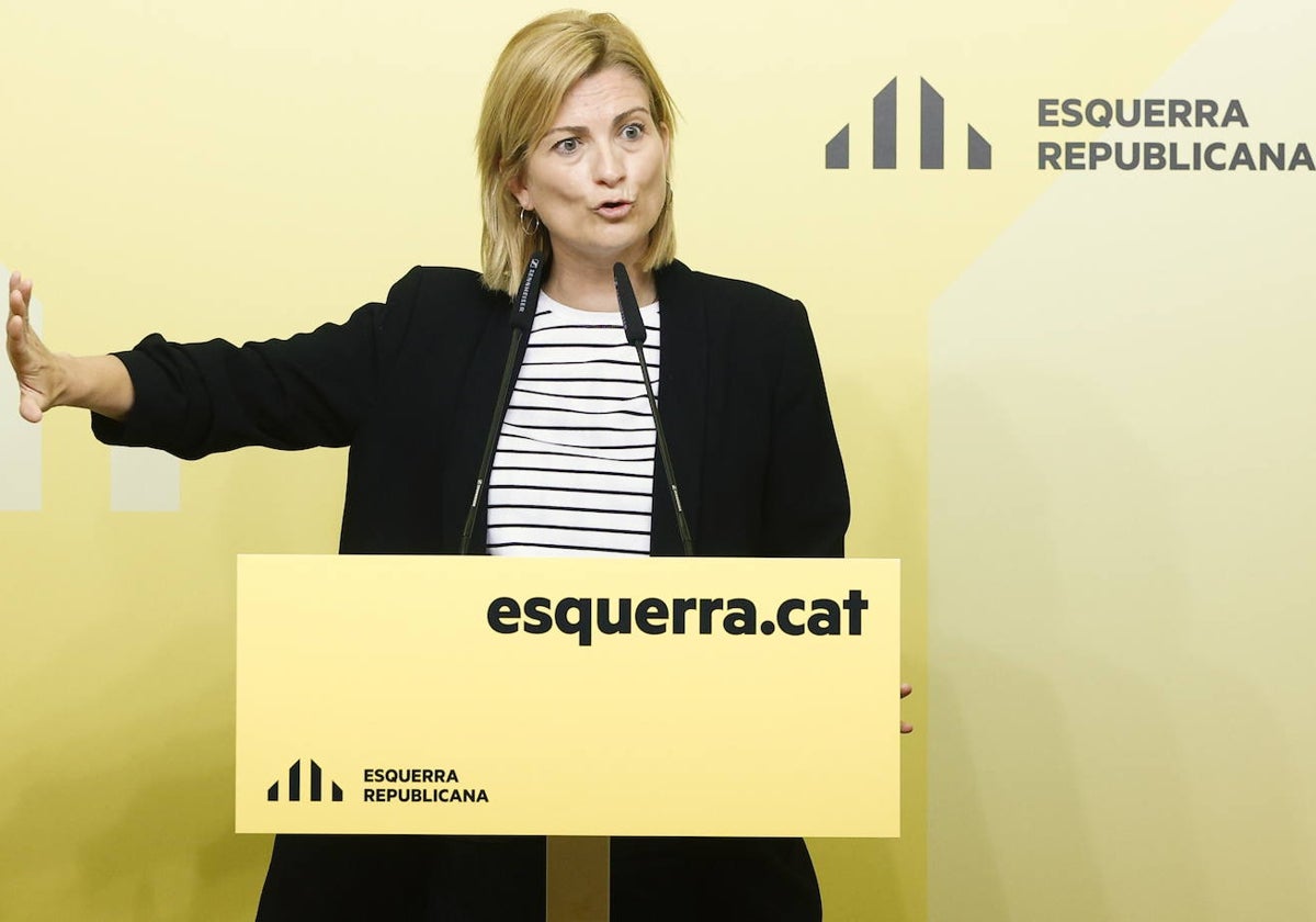 La portavoz de ERC, Raquel Sans, reclamó este lunes al Gobierno de Sánchez soberanía fiscal para Cataluña.