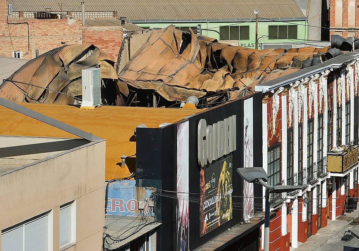 Estado del techo de las discotecas de Teatre tras la tragedia.
