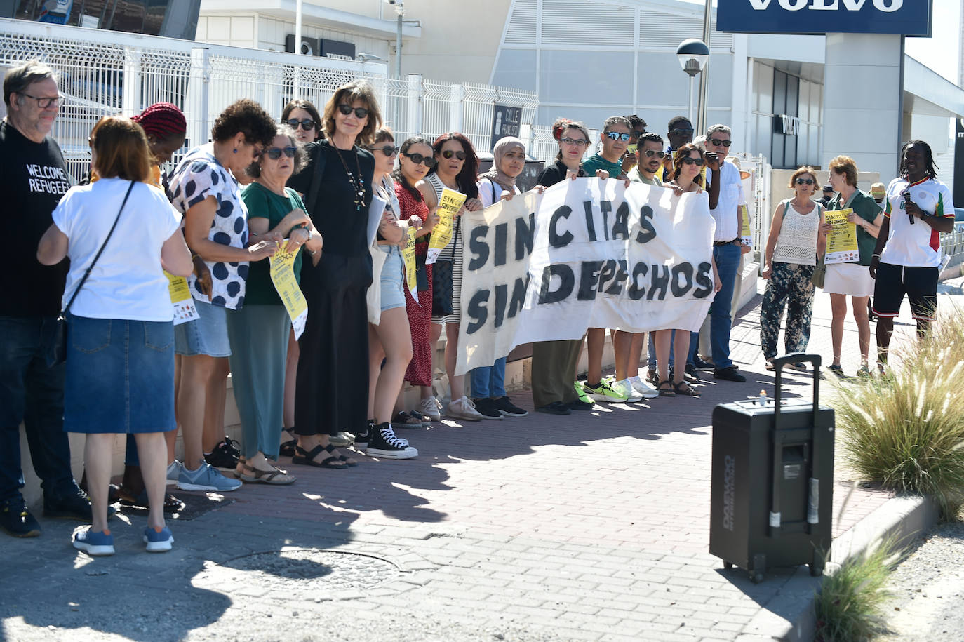 Concentración en favor del derecho de asilo en Murcia