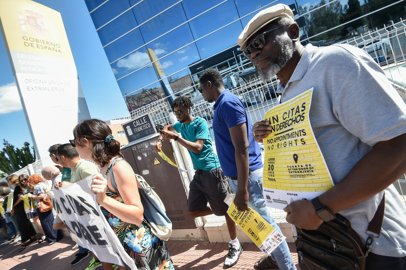 Concentración en favor del derecho de asilo en Murcia