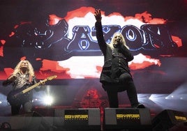 Saxon, durante su concierto de este viernes en el Rock Imperium de Cartagena.