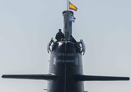 El 'Isaac Peral', en una navegación del pasado noviembre.