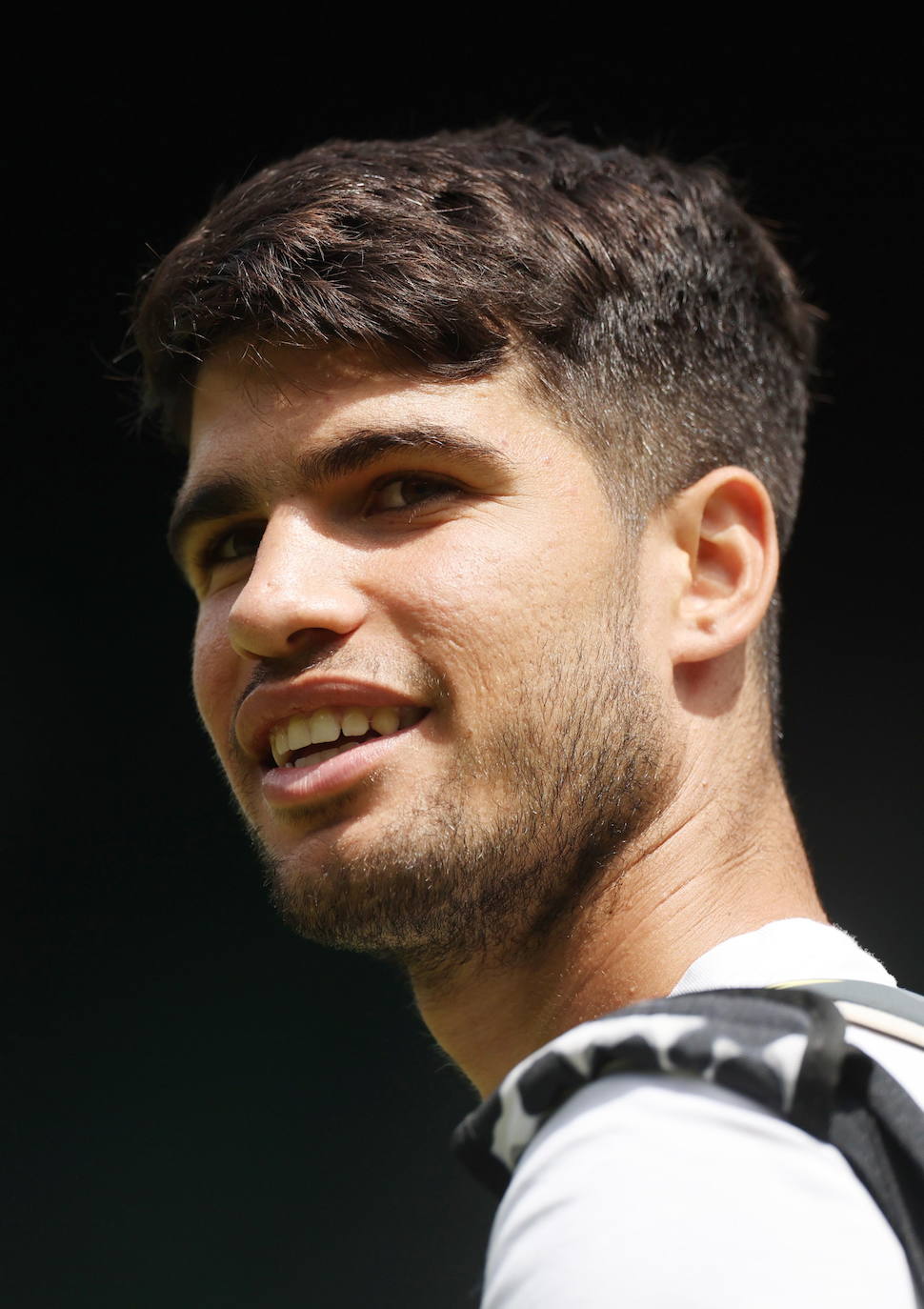 Carlos Alcaraz se entrena en la central de Wimbledon, en imágenes