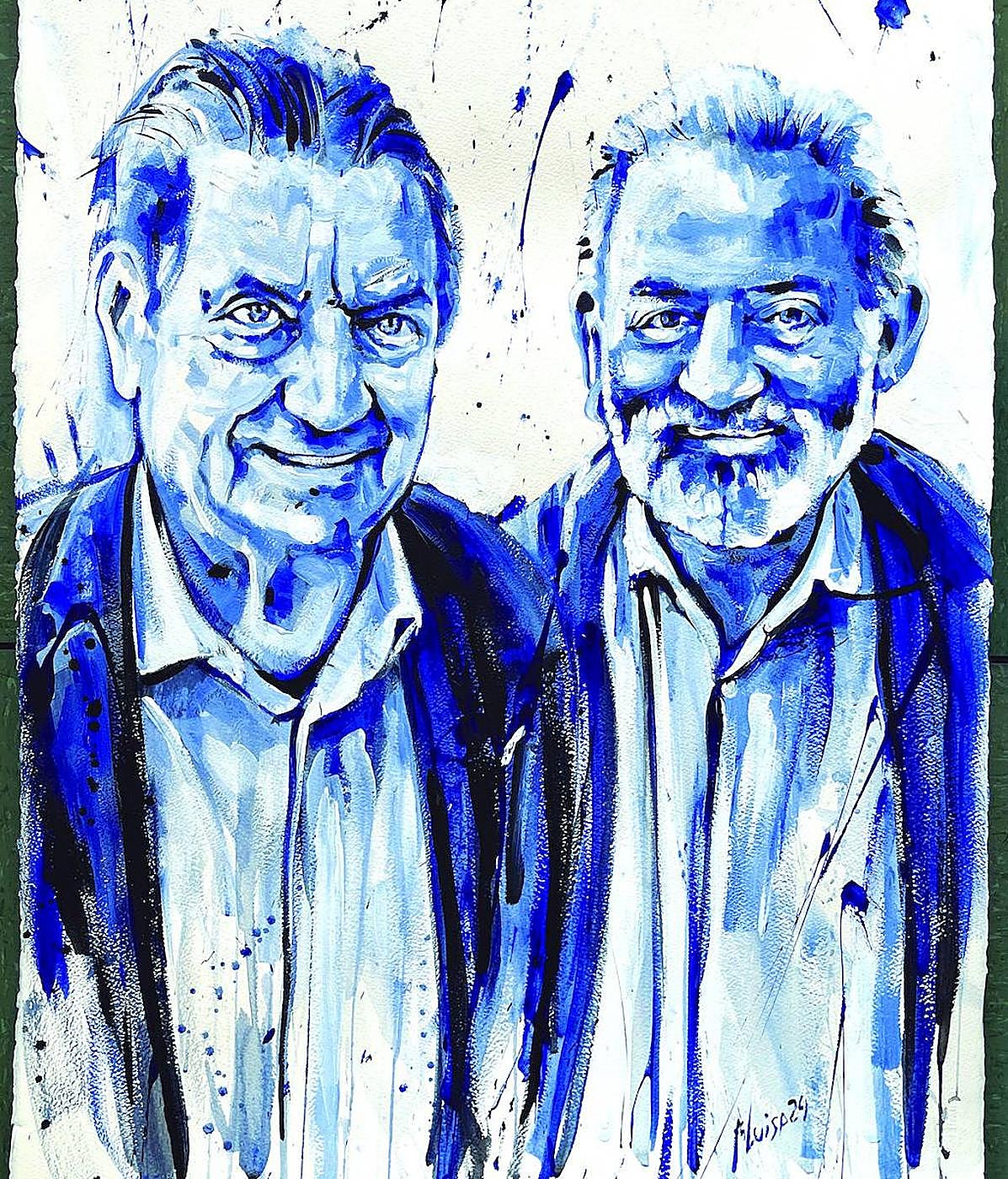 Claudio Magris y Pedro Luis Ladrón de Guevara, retratados para este número especial de Ababol.