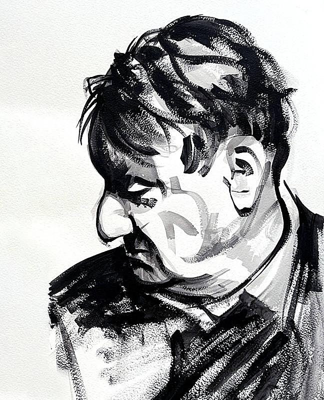 Magris, retratado por María Luisa Martínez León. La pintora de Alcantarilla, que ya ilustró portadas de Ababol en números dedicados a Javier Marías y María Zambrano, retrata al escritor italiano.