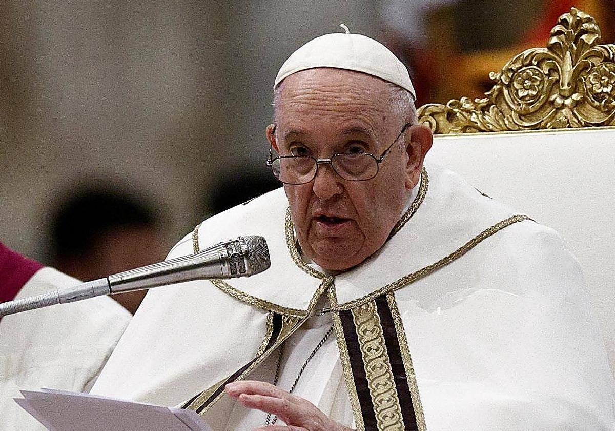 El Papa Francisco, durante una misa en el Vaticano.