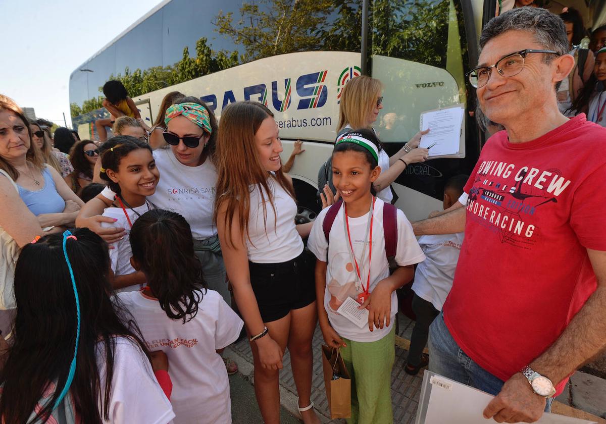 Encuentro de niños saharauis para el programa de acogida, en Espinardo