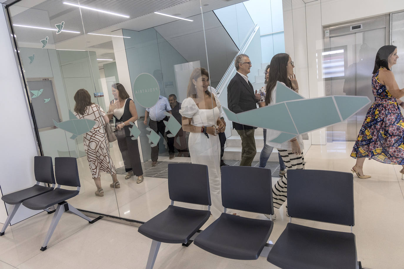 Un momento de la visita.