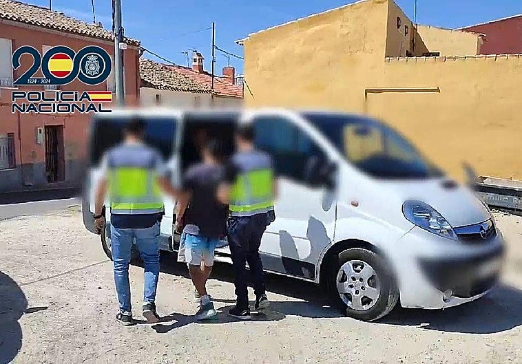 Uno de los detenidos en Bullas.