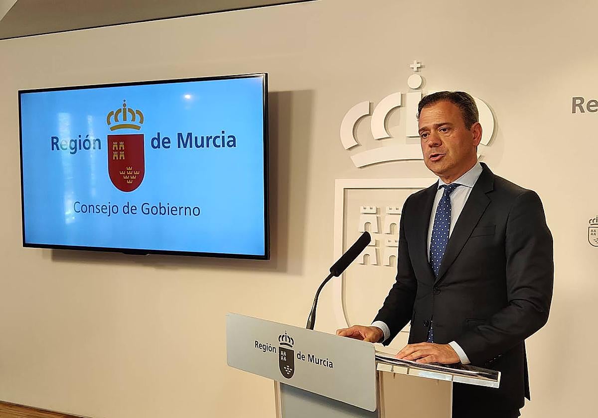 Marcos Ortuño, este miércoles, en rueda de prensa.