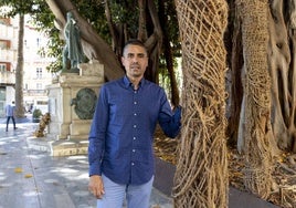 Jesús Giménez Gallo, secretario general de MC, esta semana en la Plaza de San Francisco.