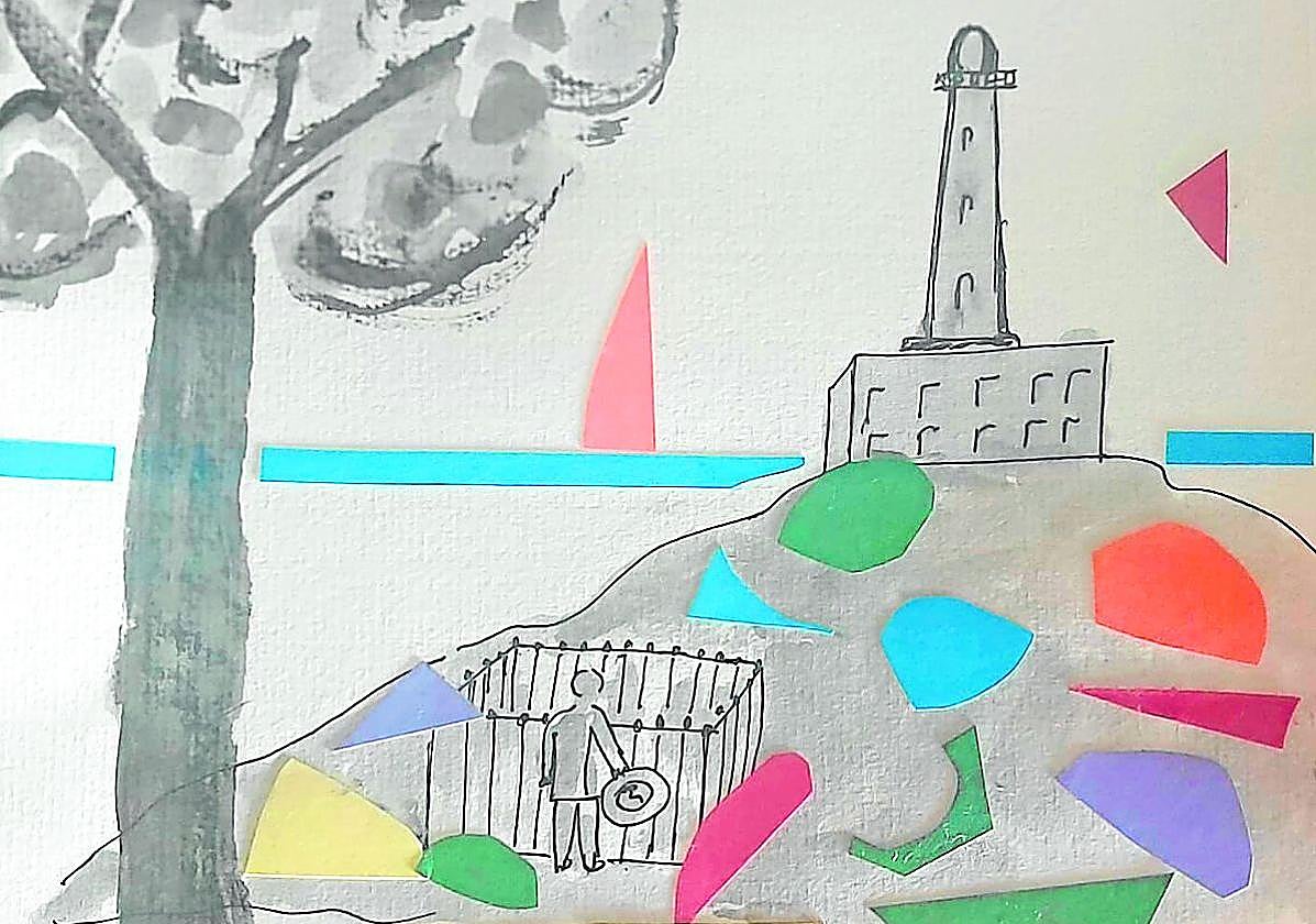 Collage con el faro de Cabo de Palos y la tumba de la monja.