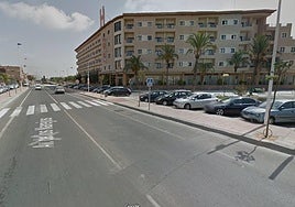 Vía de Los Narejos en la que ocurrió el atropello.