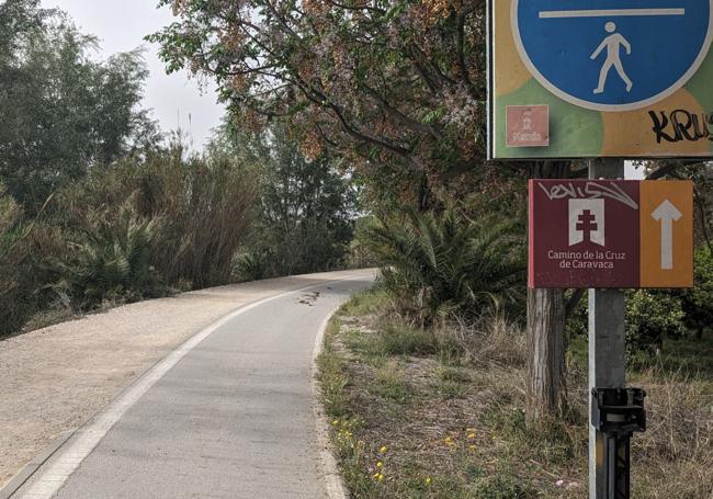 Cagarrutas en el camino del Malecón, a la salida de Murcia.