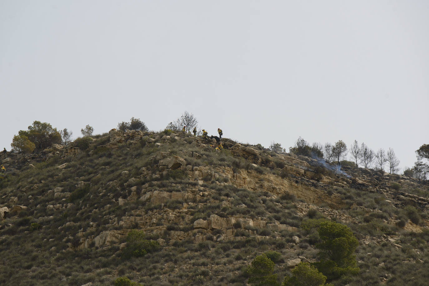Un incendio en la sierra de Altaona alarma a los vecinos de Murcia