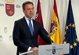 El portavoz del Ejecutivo regional, Marcos Ortuño, este jueves.