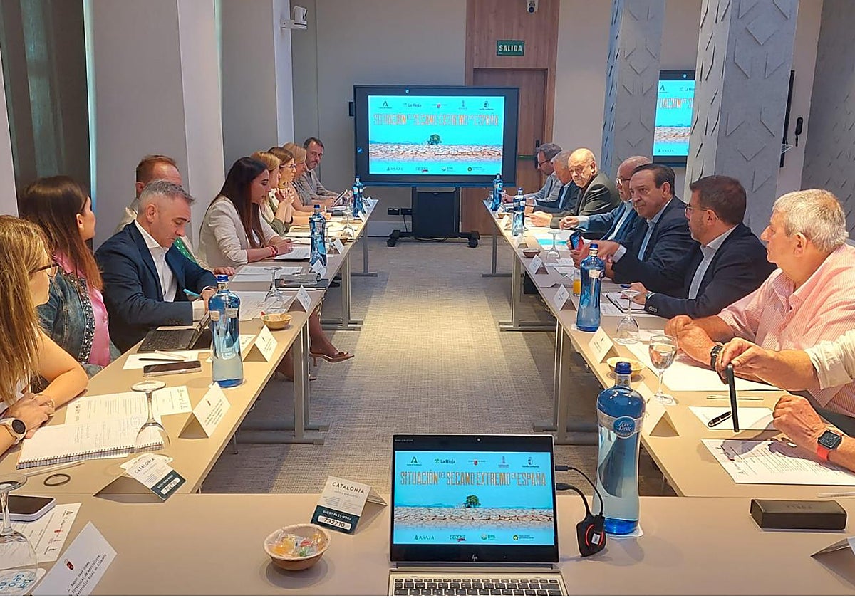 Comunidades y organizaciones agrarias reunidas este miércoles en Madrid.