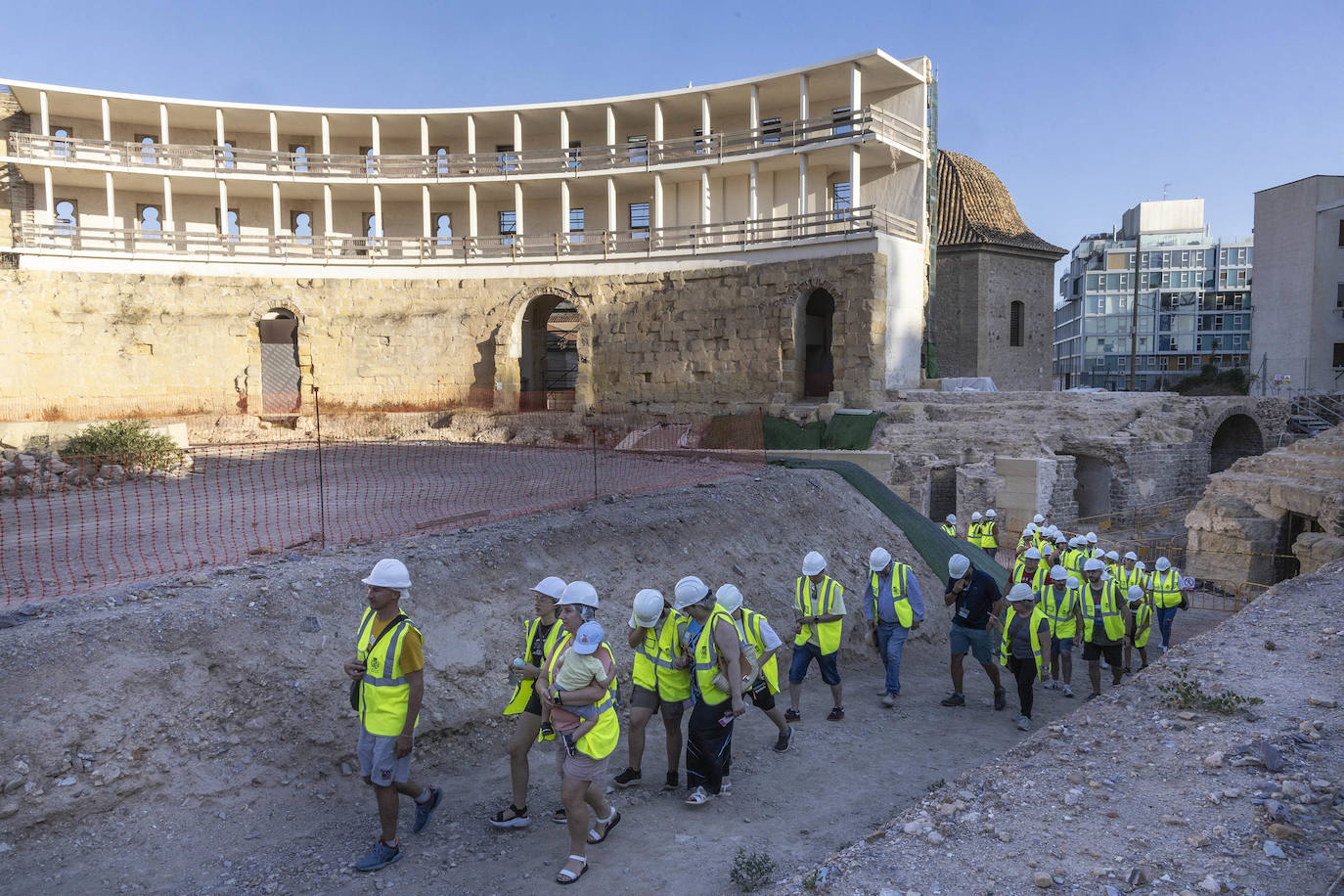 Primera visita al Anfiteatro Romano de Cartagena dentro del programa gratuito &#039;Abierto por obras&#039;