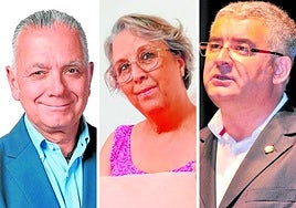 Juan Ramón Lucas (Heraldo), Carolina González 'Cantarica' (Musa) y Juan Tomás Frutos (Juglar).