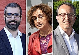 Francisco Lucas, Caridad Rives y Joaquín Martínez.