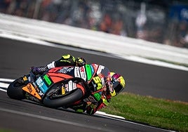 Fermín Aldeguer en la pista de Silverstone este fin de semana.