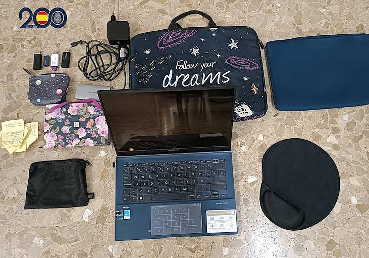 Los objetos recuperados por la Policía