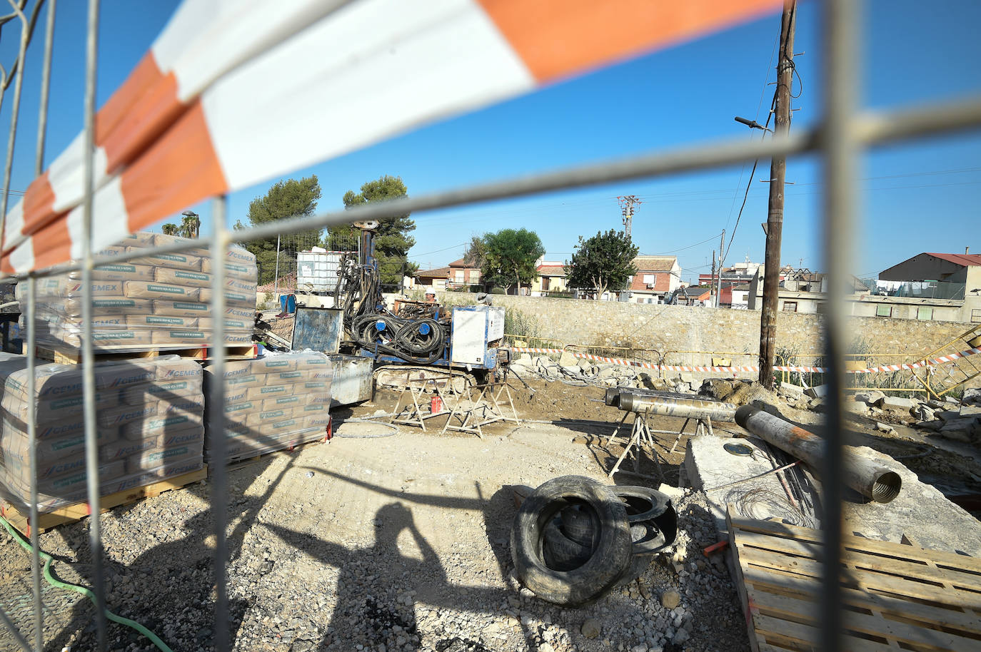 Obras de construcción del nuevo puente entre El Raal y Beniel, en imágenes