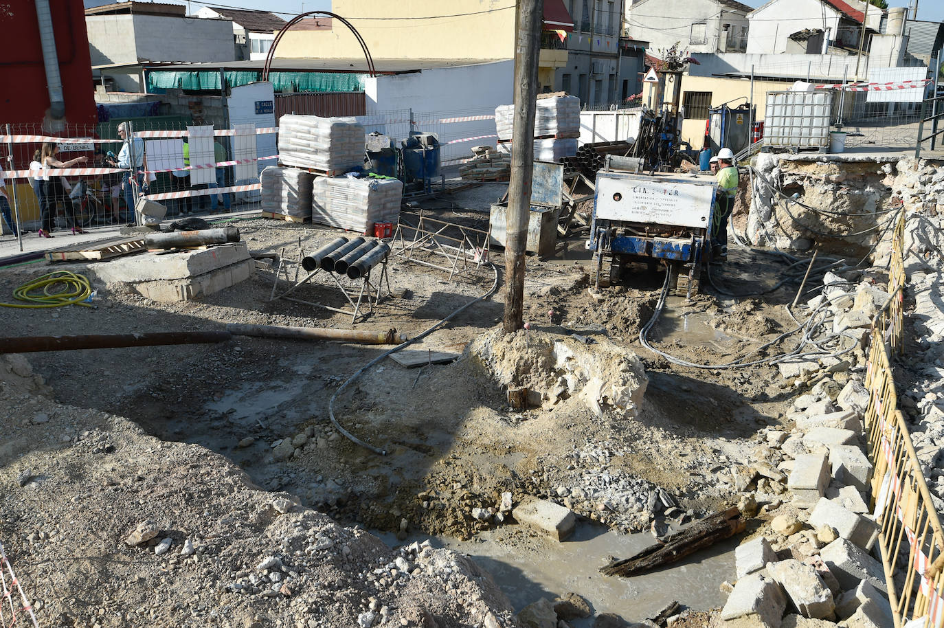 Obras de construcción del nuevo puente entre El Raal y Beniel, en imágenes