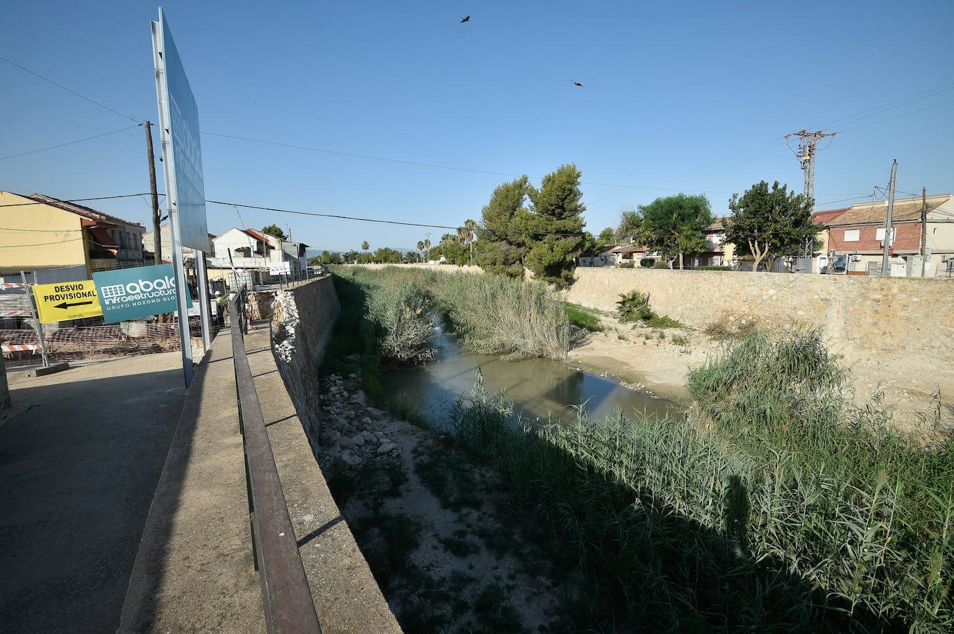 Obras de construcción del nuevo puente entre El Raal y Beniel, en imágenes