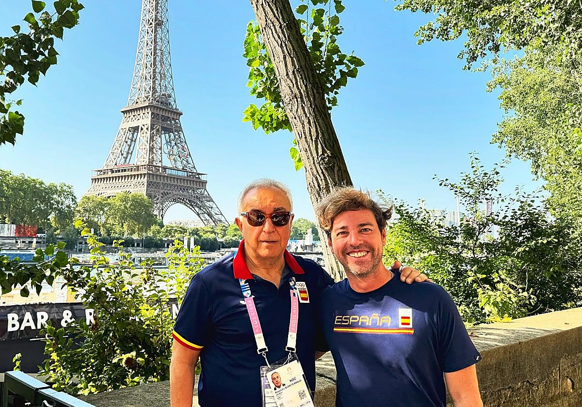 Fran Sánchez y Alejandro Blanco, presidente del COE, hace unos días en París.