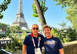 Fran Sánchez y Alejandro Blanco, presidente del COE, hace unos días en París.