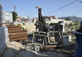 Las obras en el nuevo puente.