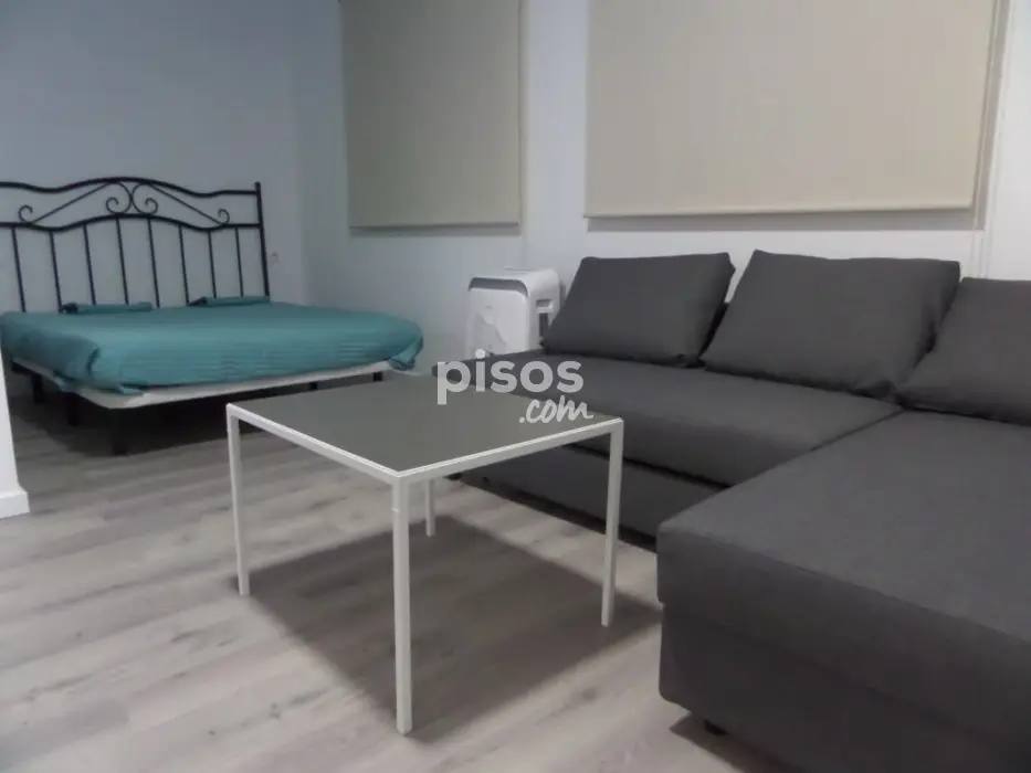 Apartamento de 45 metros cuadrados que se anuncia por 550 euros al mes.