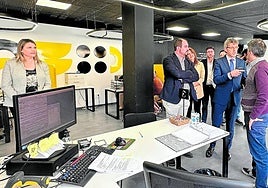 Luis Alberto Marín, durante la inauguración de una oficina de la Agencia Tributaria en Los Alcázares.