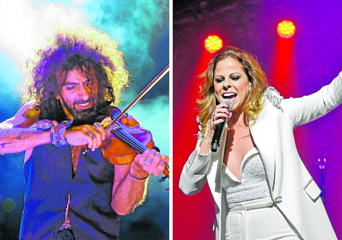 El violinista Ara Malikian y la cantante Pastora Soler.