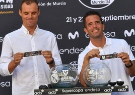 Sorteo de la Supercopa Endesa celebrado este jueves en Murcia.