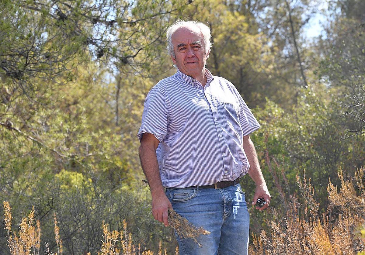 Francisco Carreño Sandoval, en el monte, en el término municipal de Cehegín.