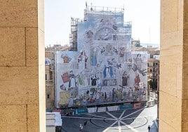 El Ayuntamiento presenta los actos para celebrar la retirada de la lona de la Catedral de Murcia, en imágenes