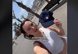 Frame del vídeo compartido por la joven.