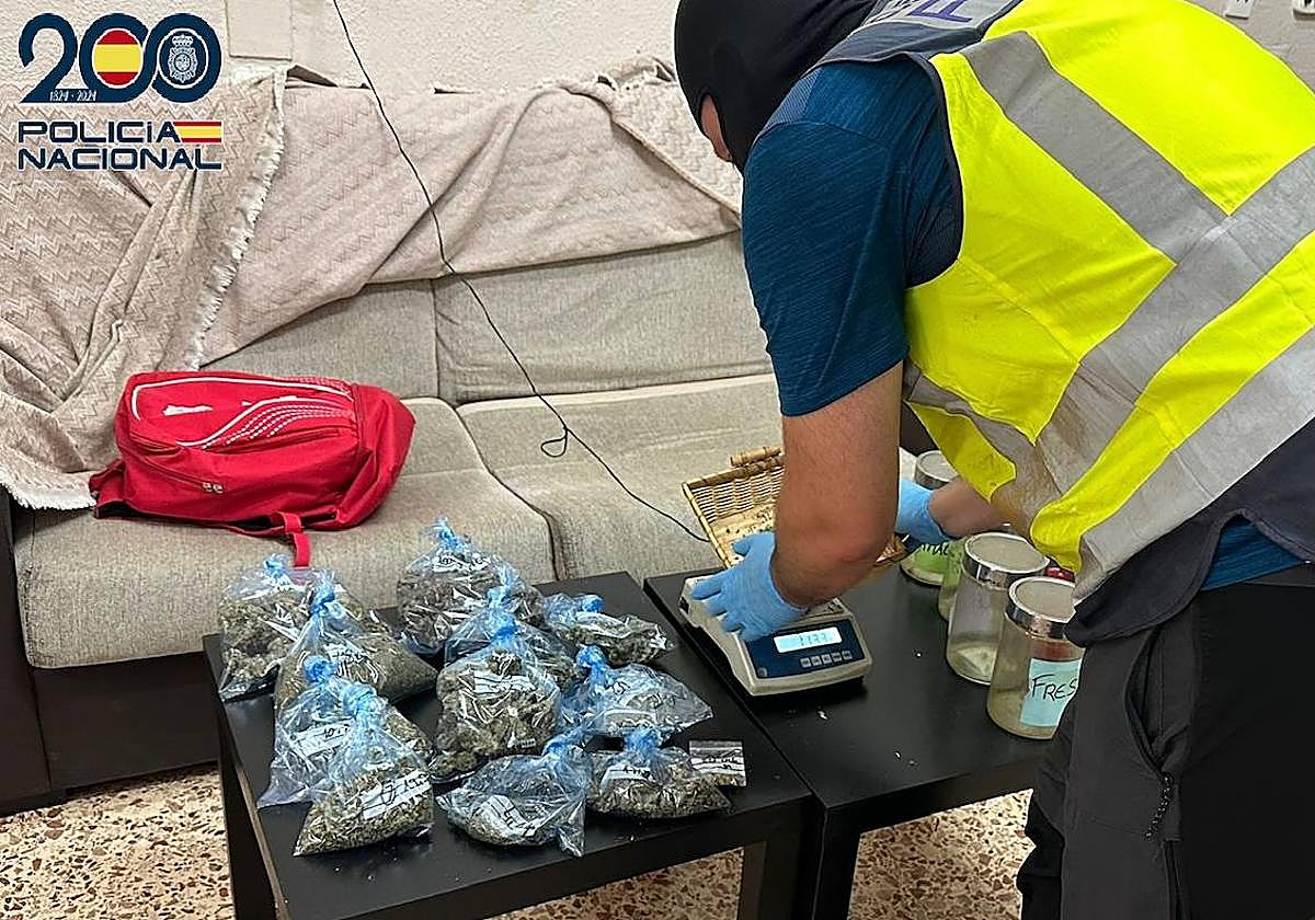 Parte de la marihuana intervenida por la Policía Nacional.