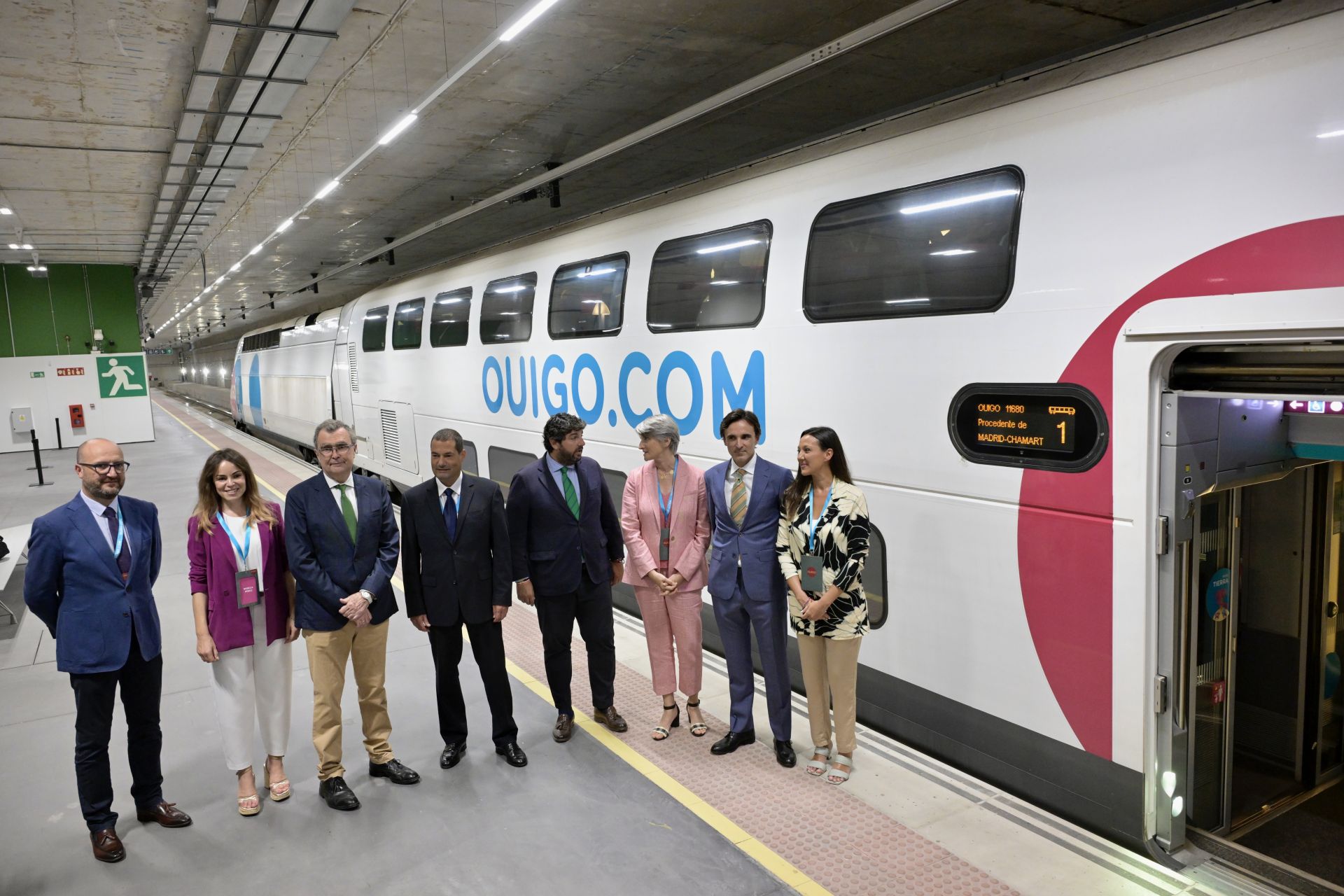 Así fue la inauguración de la línea de Ouigo entre Murcia y Madrid, en imágenes