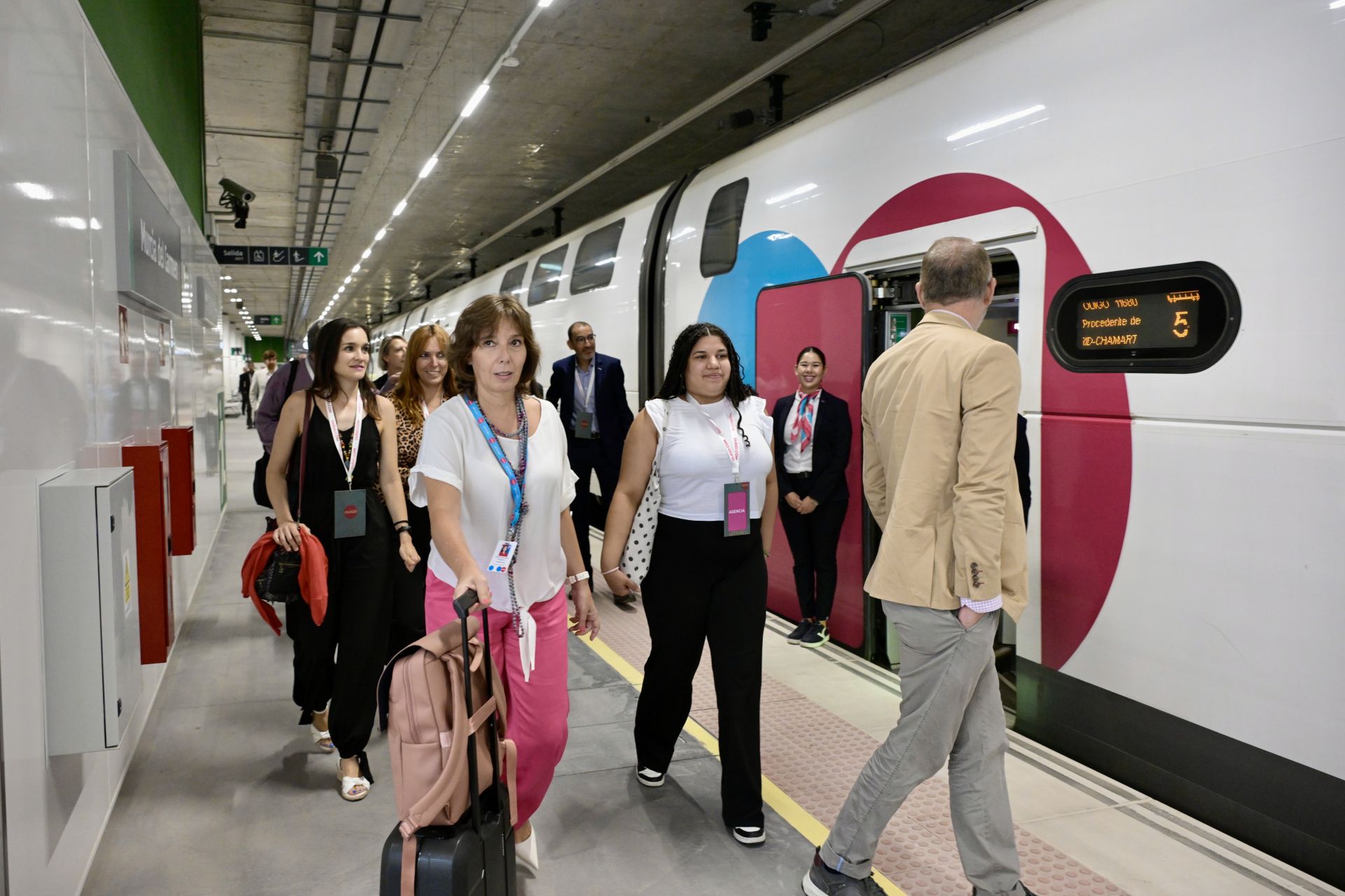 Así fue la inauguración de la línea de Ouigo entre Murcia y Madrid, en imágenes