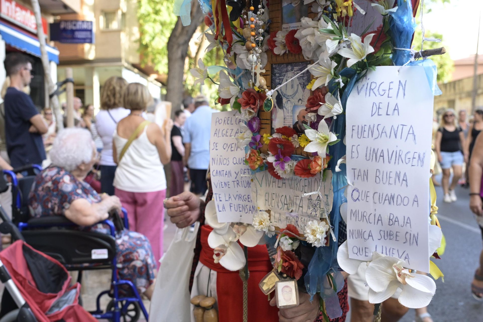 La bajada de la Virgen de la Fuensanta a la Catedral de Murcia, en imágenes