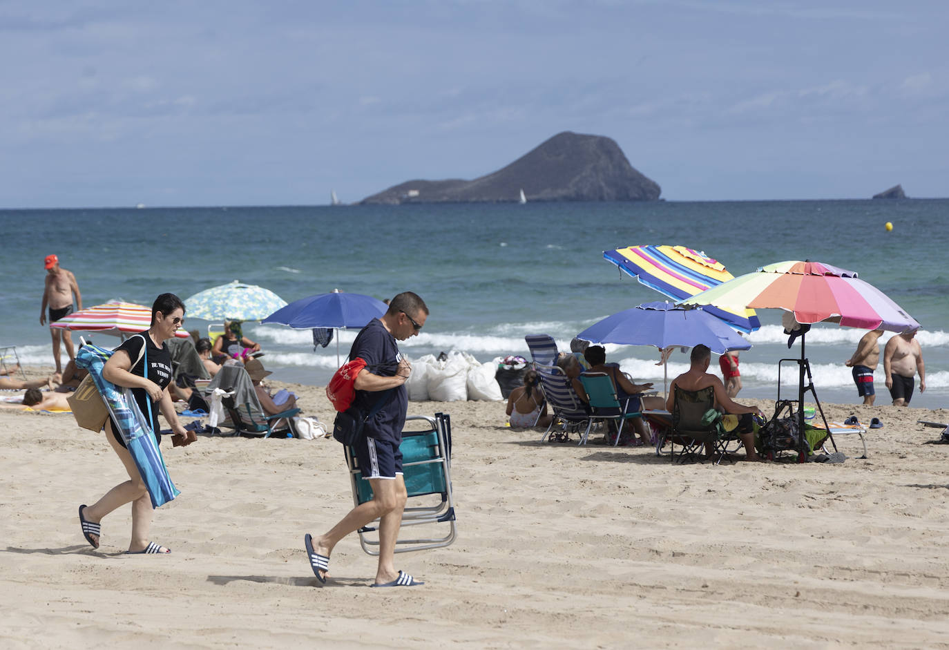 Alta ocupación en La Manga, en imágenes
