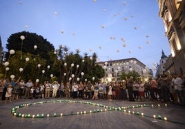 Acto en recuerdo de las personas fallecidas por suicidio, en Murcia, en una imagen de archivo.