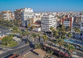 Vista aérea de la zona centro del casco urbano de Torrevieja.