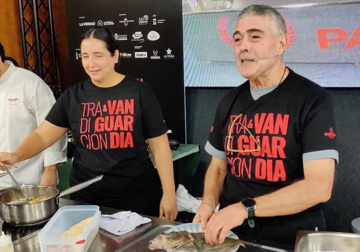 José Antonio Nieto, junto a María Gómez, de Magoga, en la última edición de Región de Murcia Gastronómica.