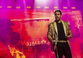 Juan Dávila, en una función.